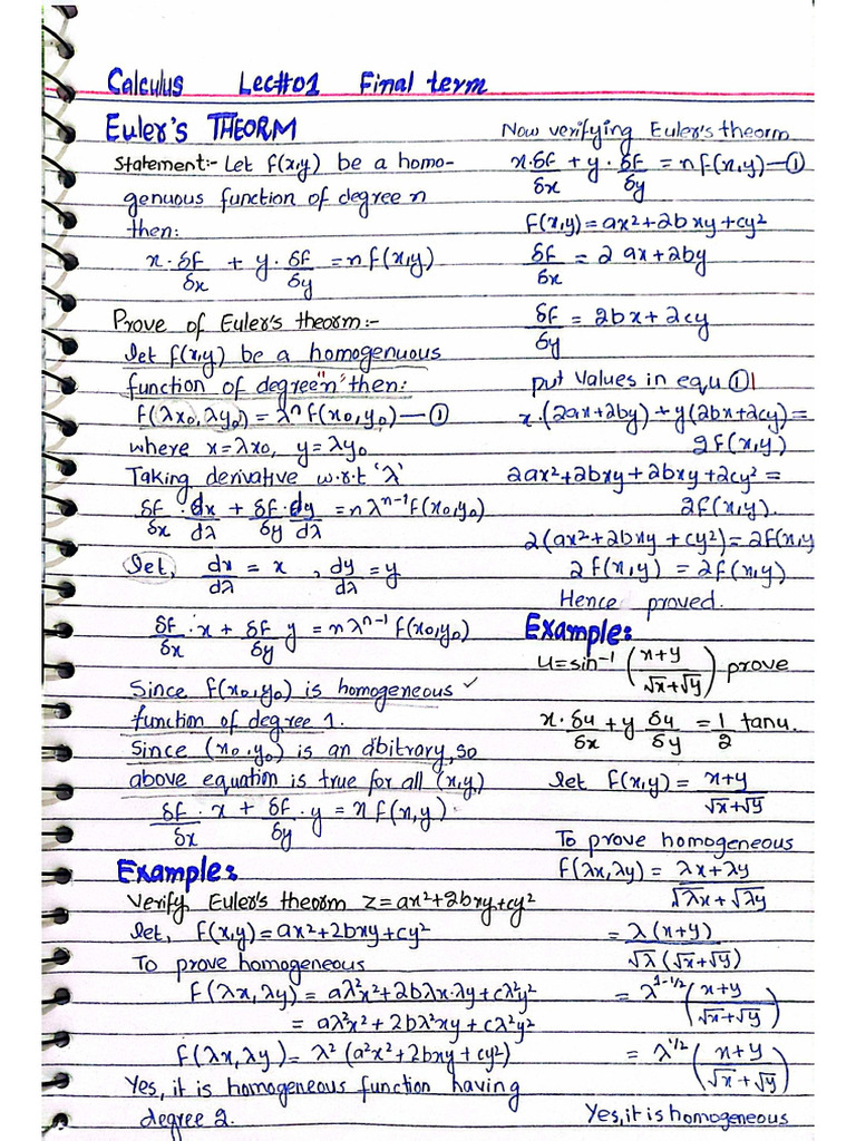 Calculus Notes | PDF