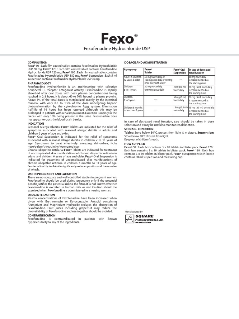 1610953384_pdoc_Fexo DS | PDF | Dose (Biochemistry) | Chemistry