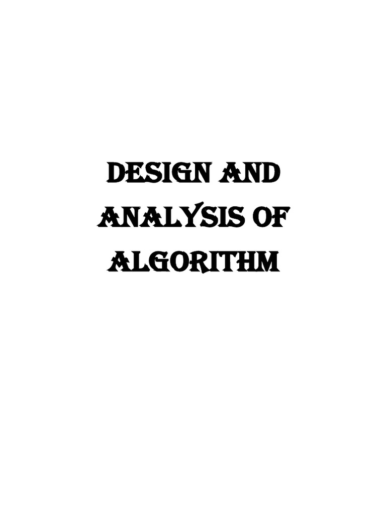 DAA Complete Notes | PDF | Dynamic Programming | Theoretical Computer ...