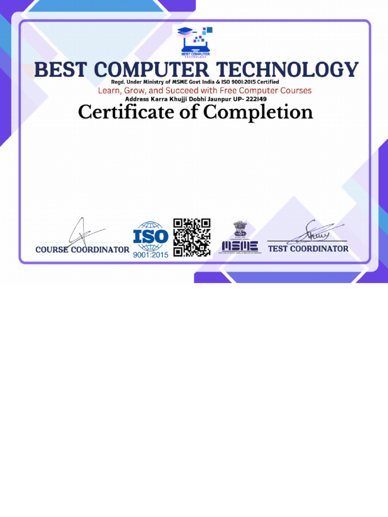 Bablu Certificate | PDF
