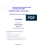 Concepto Unificado Del Impuesto Sobre Las Ventas Año 2003