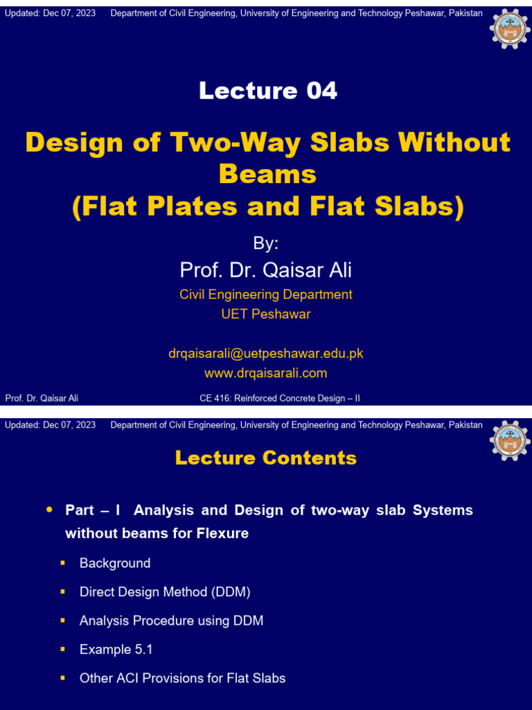 Color Version - Lecture 04 - Design of Two-Way Slab System Without ...