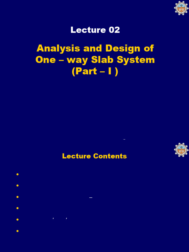 Lecture 02 (B) - Analysis and Design of One-Way Slab System (Part I ...