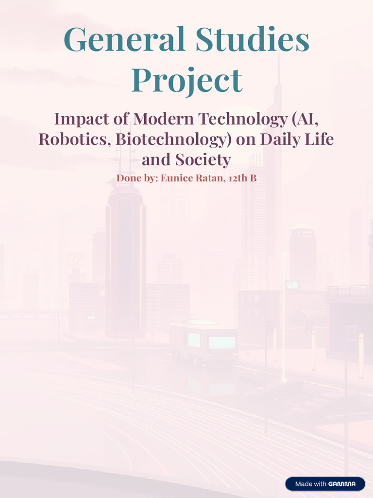 General Studies Project | PDF