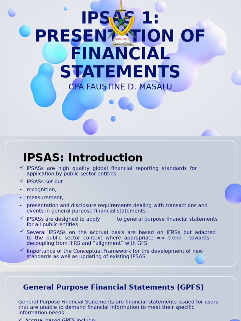 Ipsas 1 | PDF | International Financial Reporting Standards | Expense