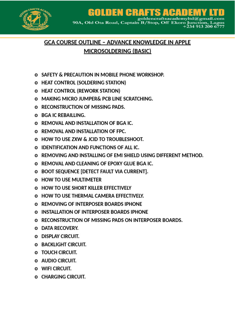 GCA Course-Section 2 | PDF
