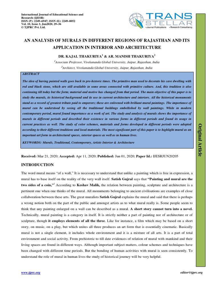An Analysis of Murals in Different Regio | PDF | Mural | The Arts