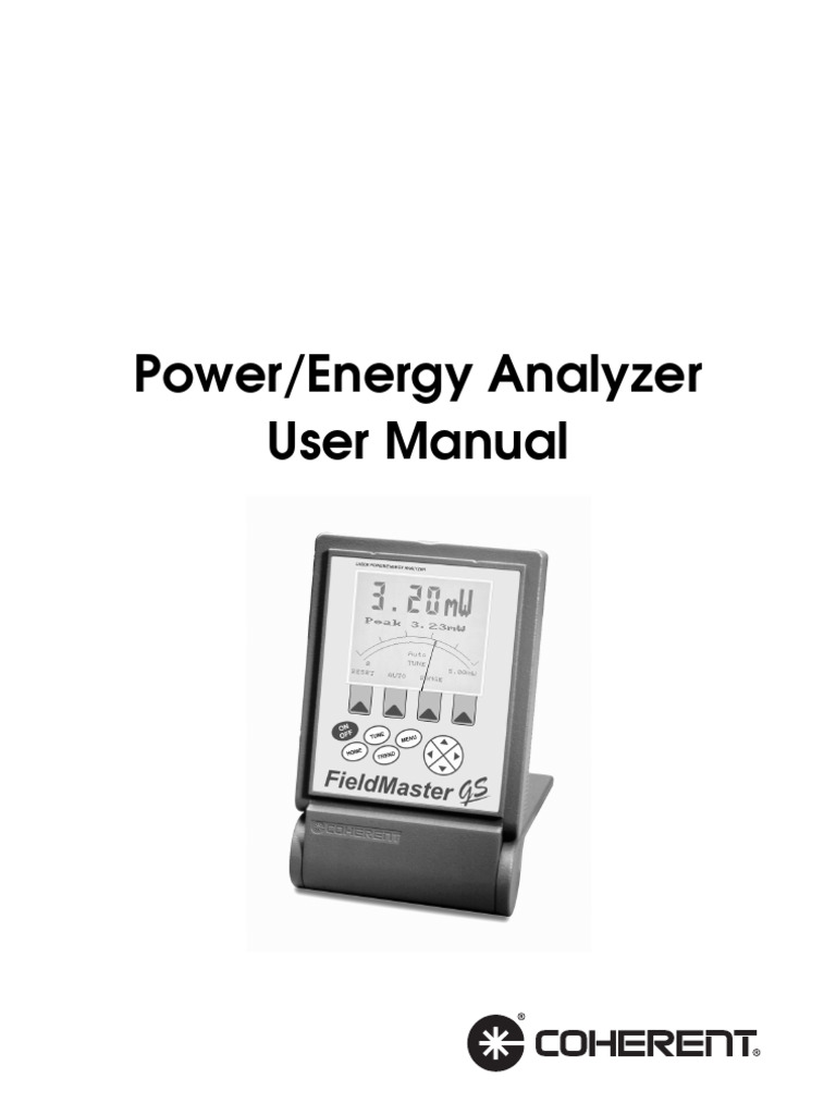 Coherent FieldMaster GS Manual 20199913940 | PDF | Attenuation | Sensor