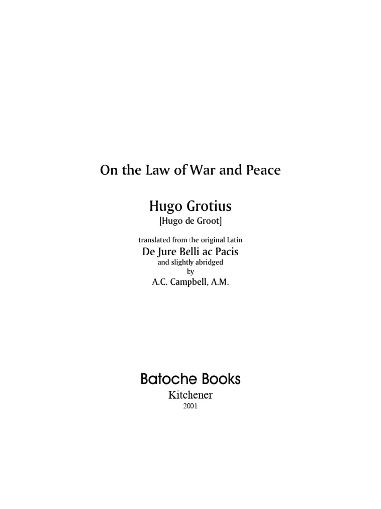 Livro Grotius - Inglês | PDF | Natural Law | Justice