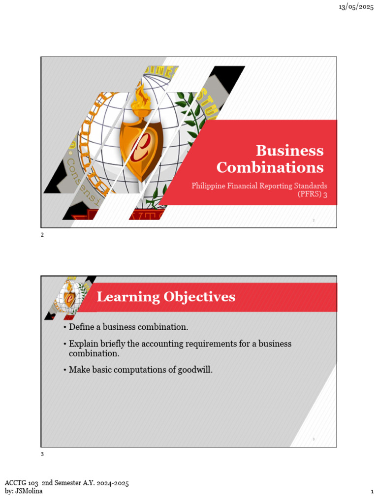 PFRS 3 - Business Combinations | PDF | Goodwill (Accounting) | Mergers ...