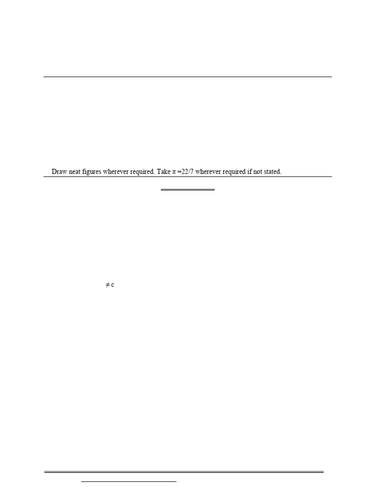 Maths Class X Sample Paper Test 07 For Board Exam 2026 Answers | PDF ...
