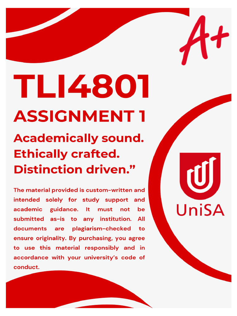 Tli4801 Assignment 1 Sem 1 2026 | PDF | Justice | Crime & Violence