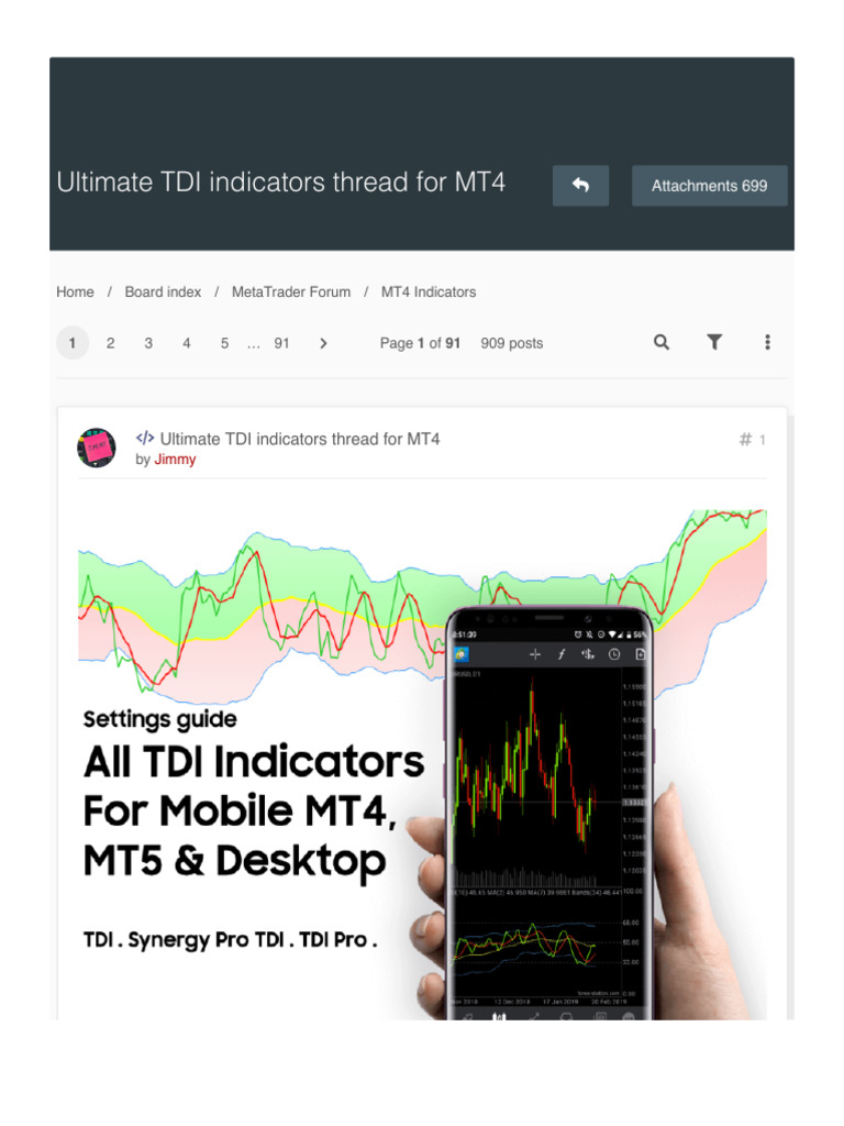 Ultimate TDI Indicators Thread For MT4 | PDF | Moving Average ...
