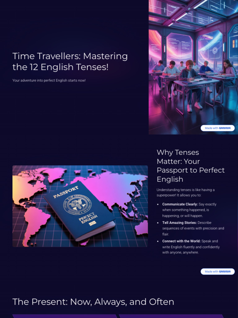 Time Travellers Mastering The 12 English Tenses 1 | PDF | Perfect ...