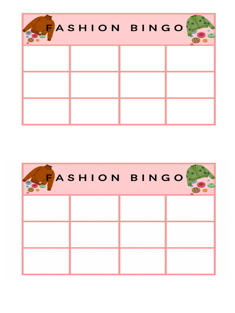 Fashion Bingo | PDF