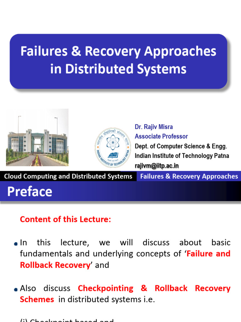 Lecture - Failure - Recovery | PDF | Distributed Computing | Computing