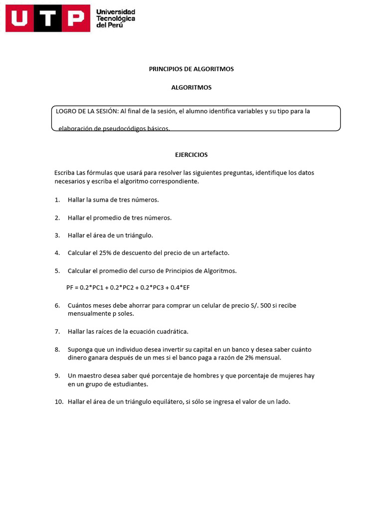 Resolver Ejercicios 3 | PDF