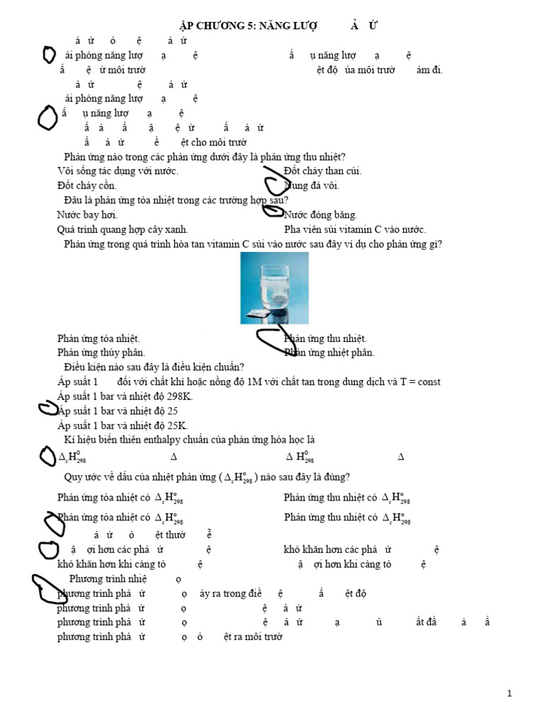 HS BÀI TẬP CHƯƠNG 5 | PDF