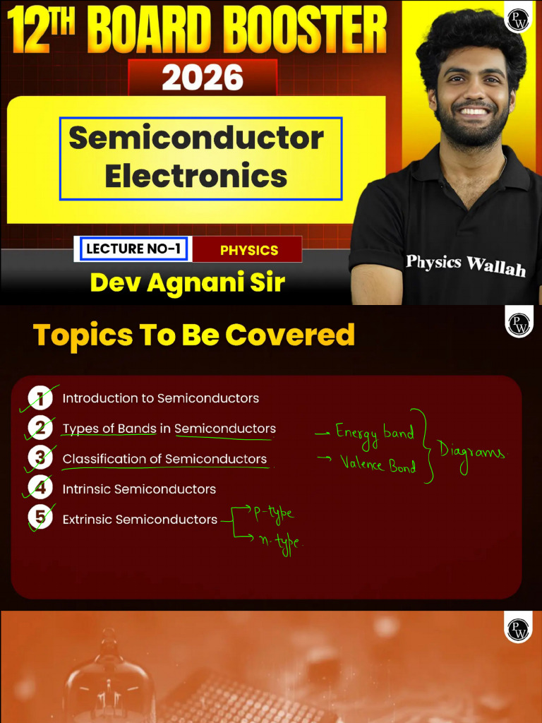 Semiconductor Electronics 01 Class Notes | PDF