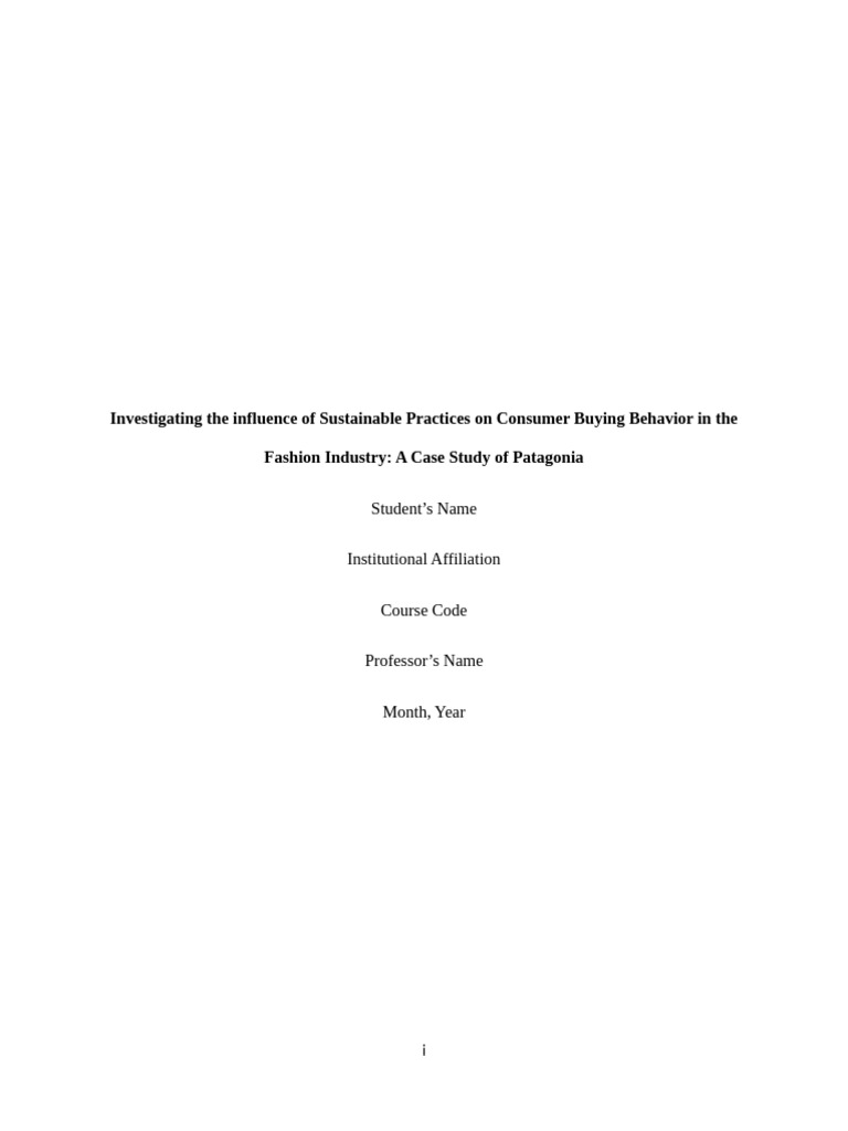 Investigating The Influence of Sustainable Practices On Consumer Buying ...