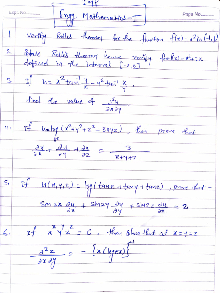 Engg Maths - 1 Imp | PDF