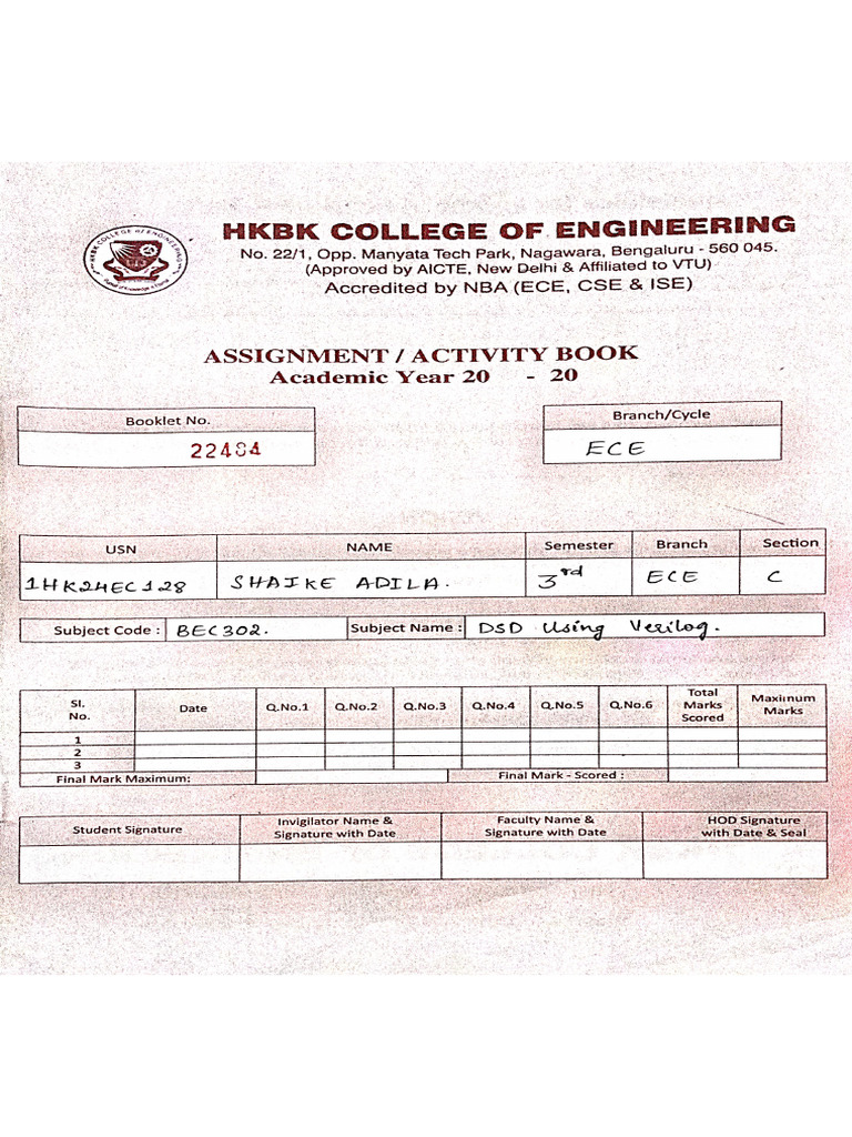 DSD Assignment 1 | PDF