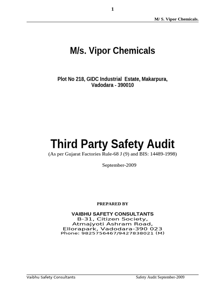 Safety Audit 09 | PDF | Occupational Safety And Health | Safety