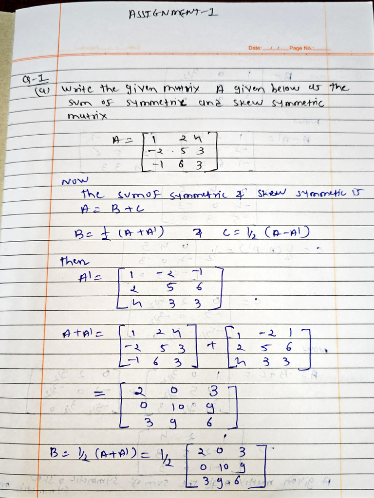 Maths Assignment 1 | PDF