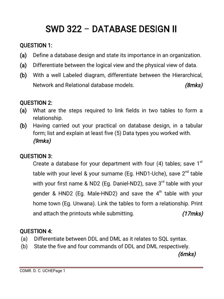 SWD 322 FOR CSC | PDF