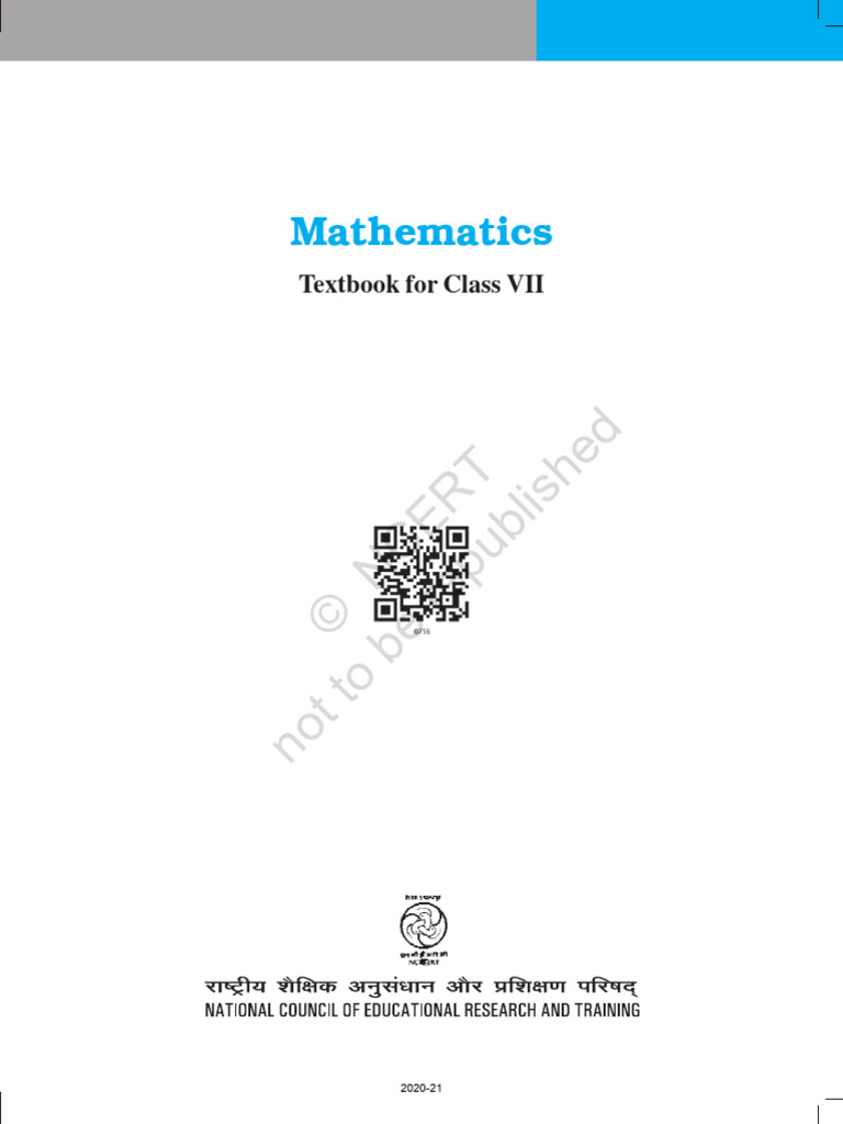 Ncert Books For Class 7 Maths | PDF | Integer | Multiplication
