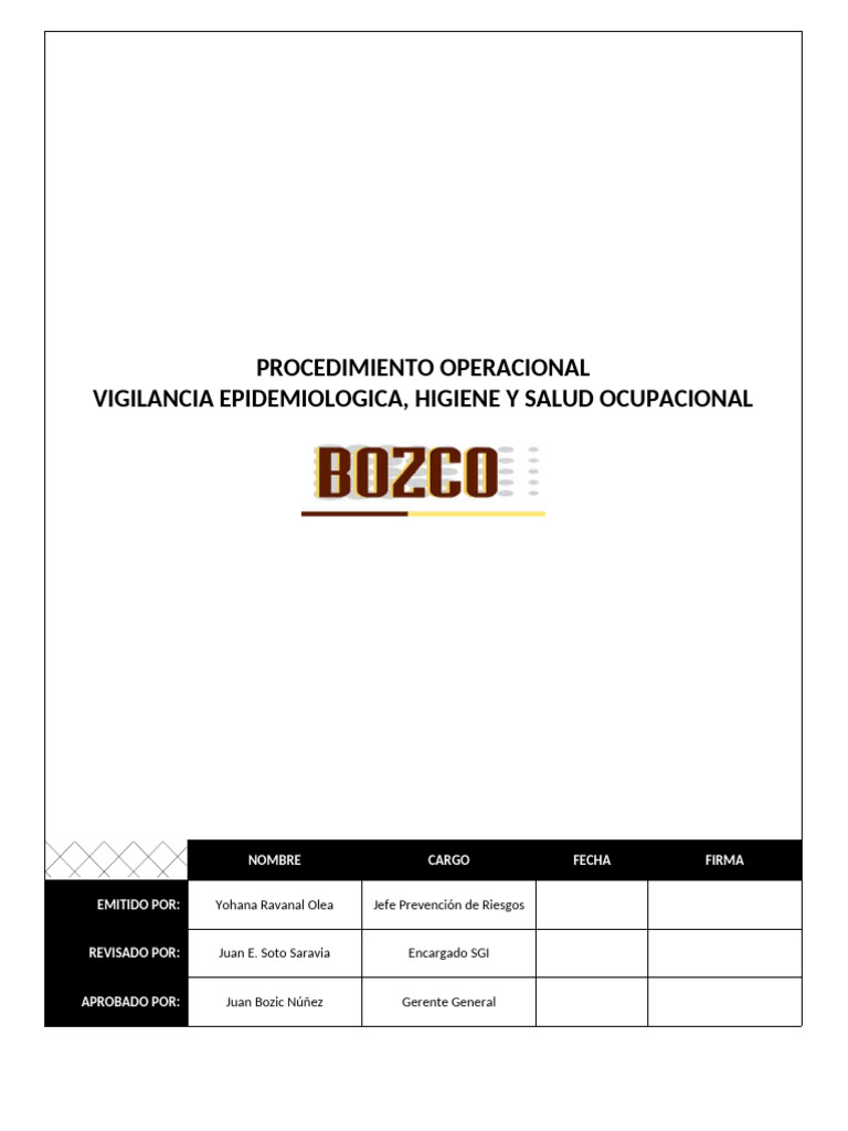 PRO-06-02 Rev.00 Vigilancia Epidemiológica HySO | PDF | Seguridad y ...