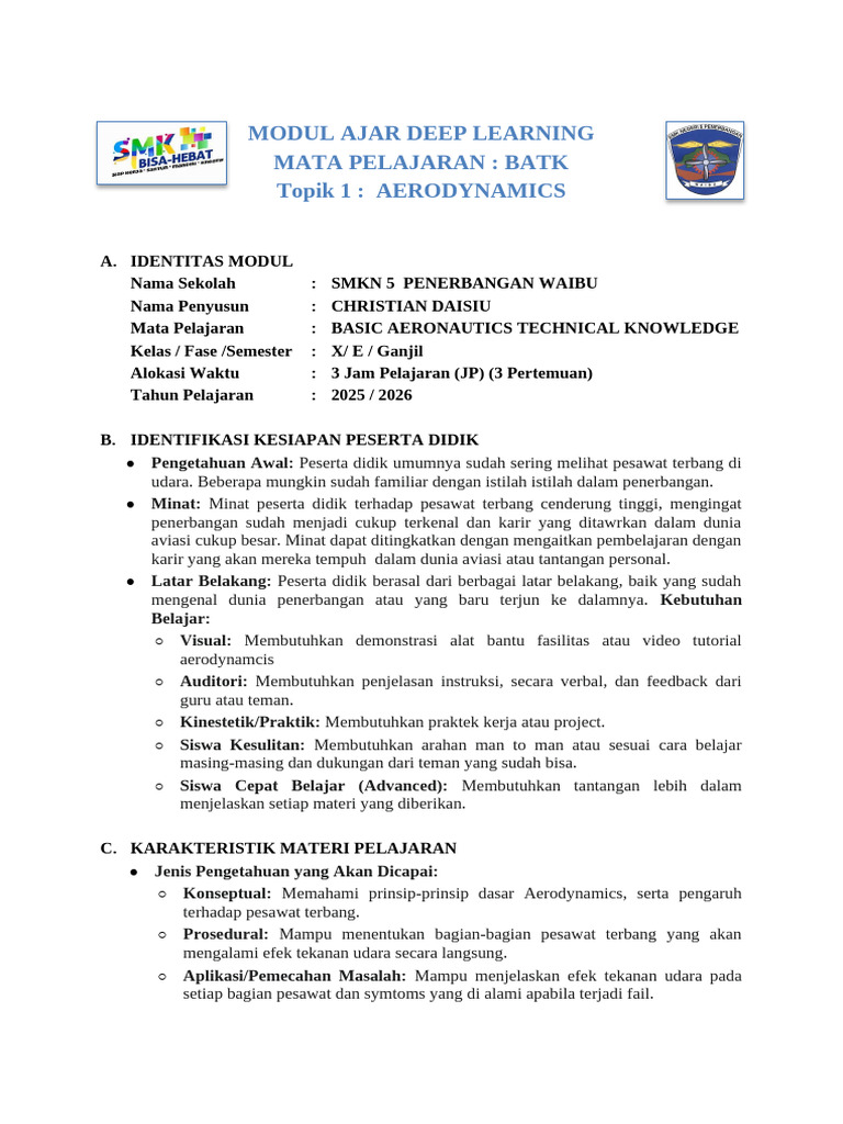 Modul Ajar Deep Learning Batk | PDF