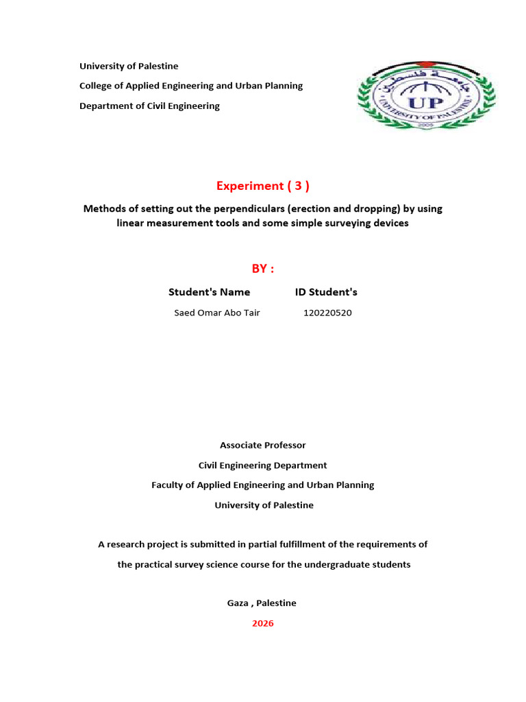 REPORT | PDF | Surveying | Accuracy And Precision