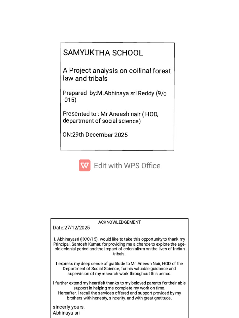 Social Science Project-1 | PDF | Forests | Sustainability