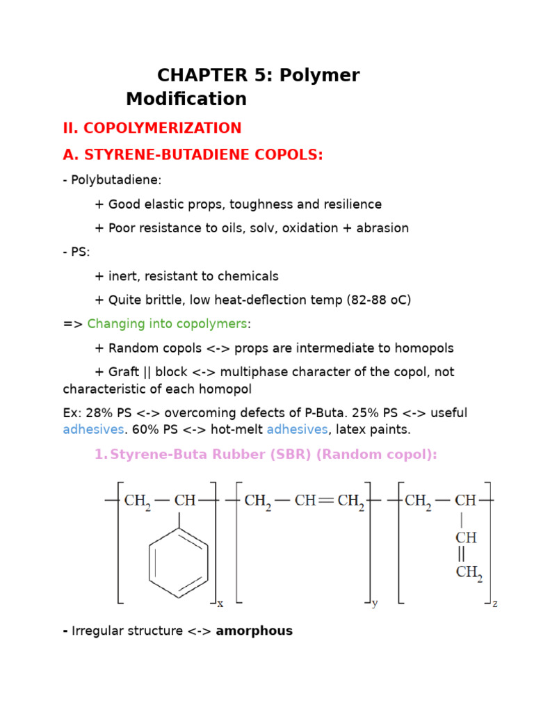 Chapter 5 (LT) | PDF | Copolymer | Polymers