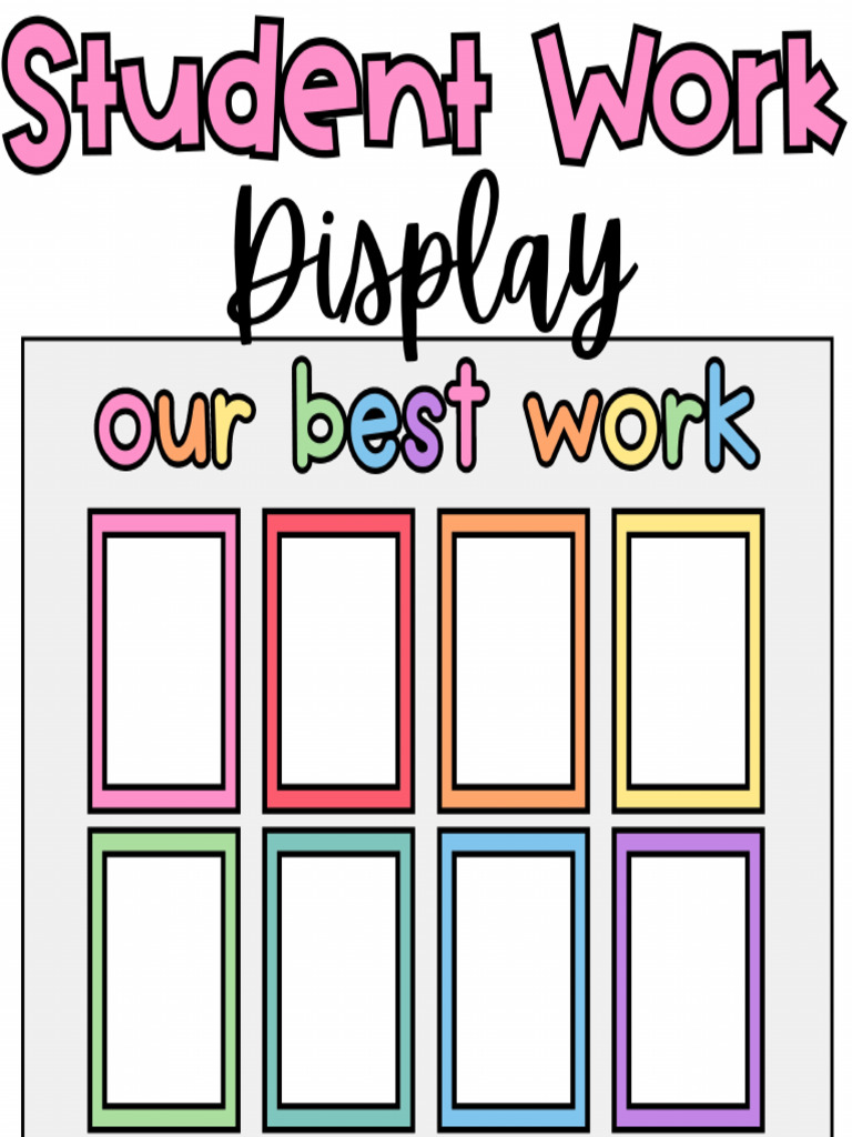 StudentWorkDisplayBulletinBoardOurBestWorkClassroomDecor 1 | PDF