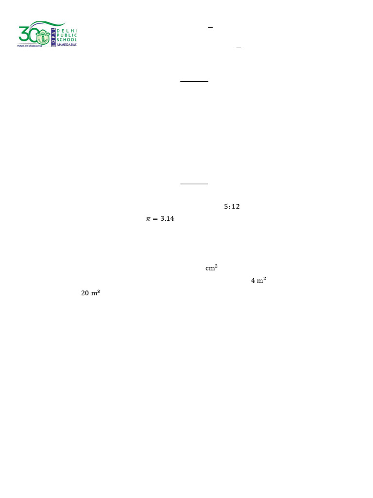 Assignment CH 11 Surface Area and Volume | PDF | Sphere | Area