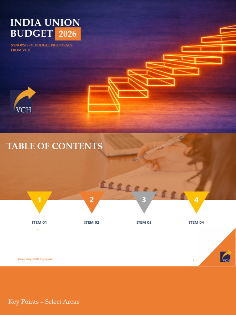 Indian Union Budget 2026 - Synopsis by VCH | PDF | Taxes | Corporate Tax