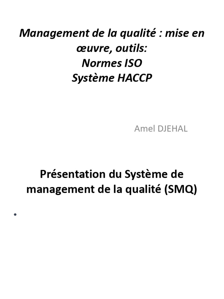 Ch4 Management de La Qualité | PDF | Management de la qualité | Système ...