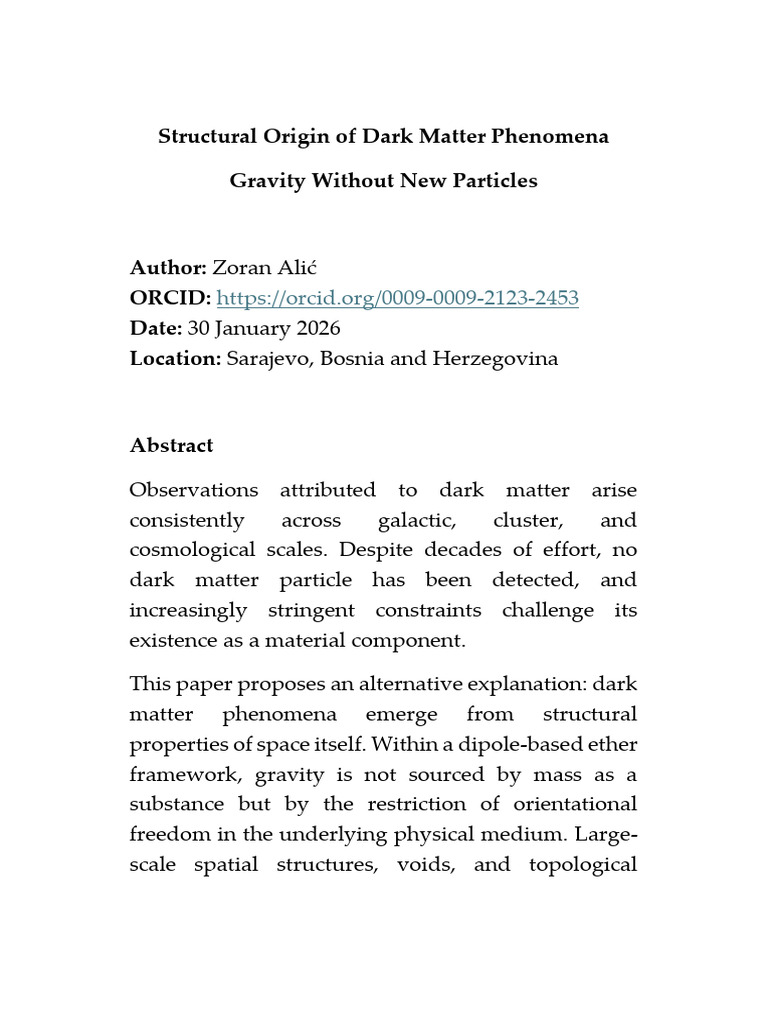 Structural Origin of Dark Matter Phenomena | PDF | Dark Matter | Gravity