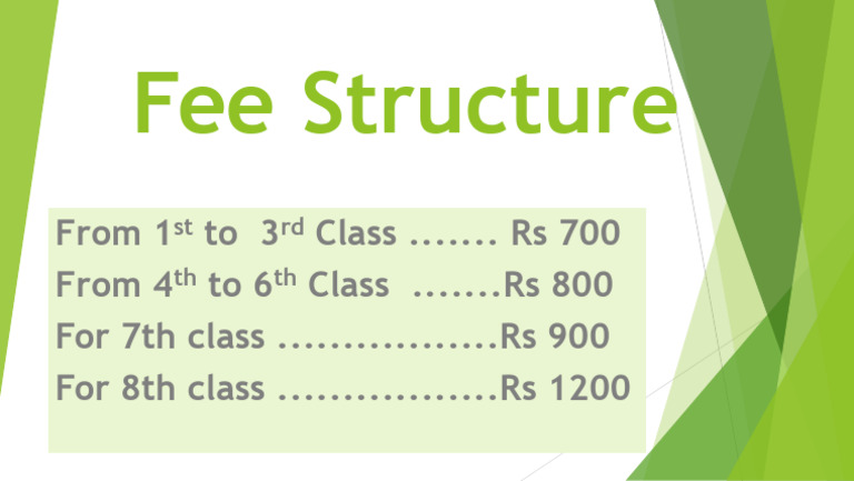 Fee Structures | PDF