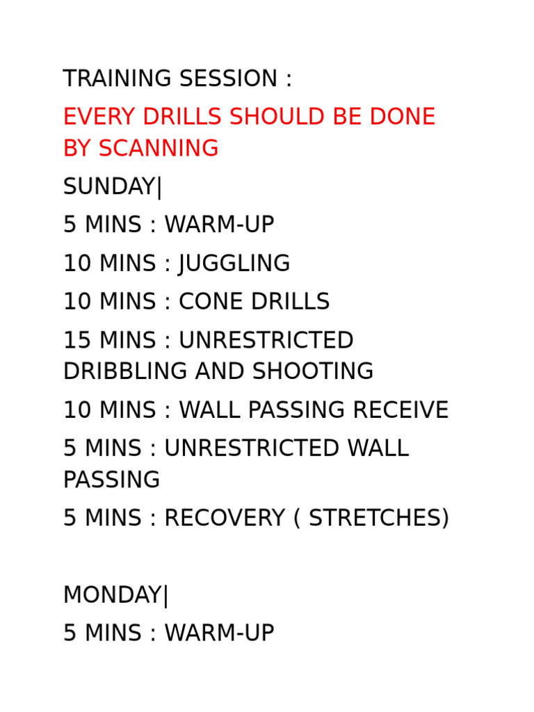 Training Session | PDF