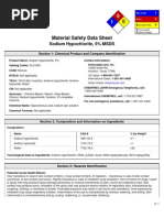 Sodium Hypochlorite Msds