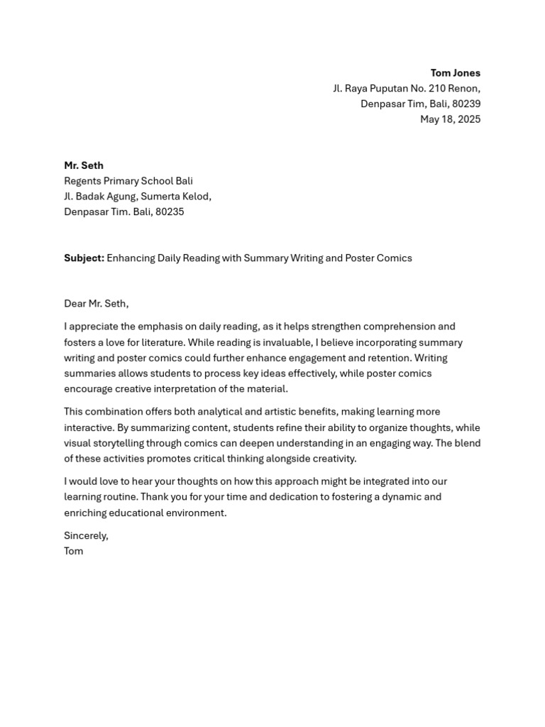 Formal Letter | PDF