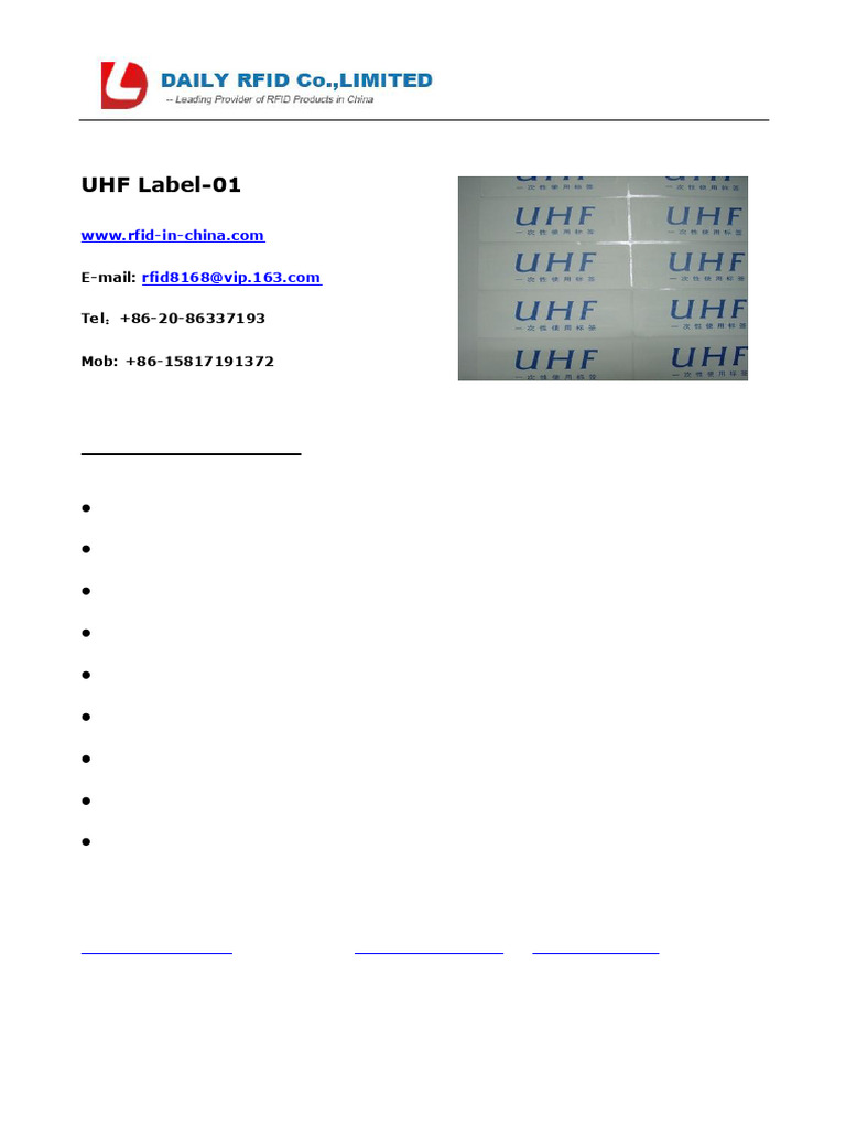 UHF Label 01 | PDF
