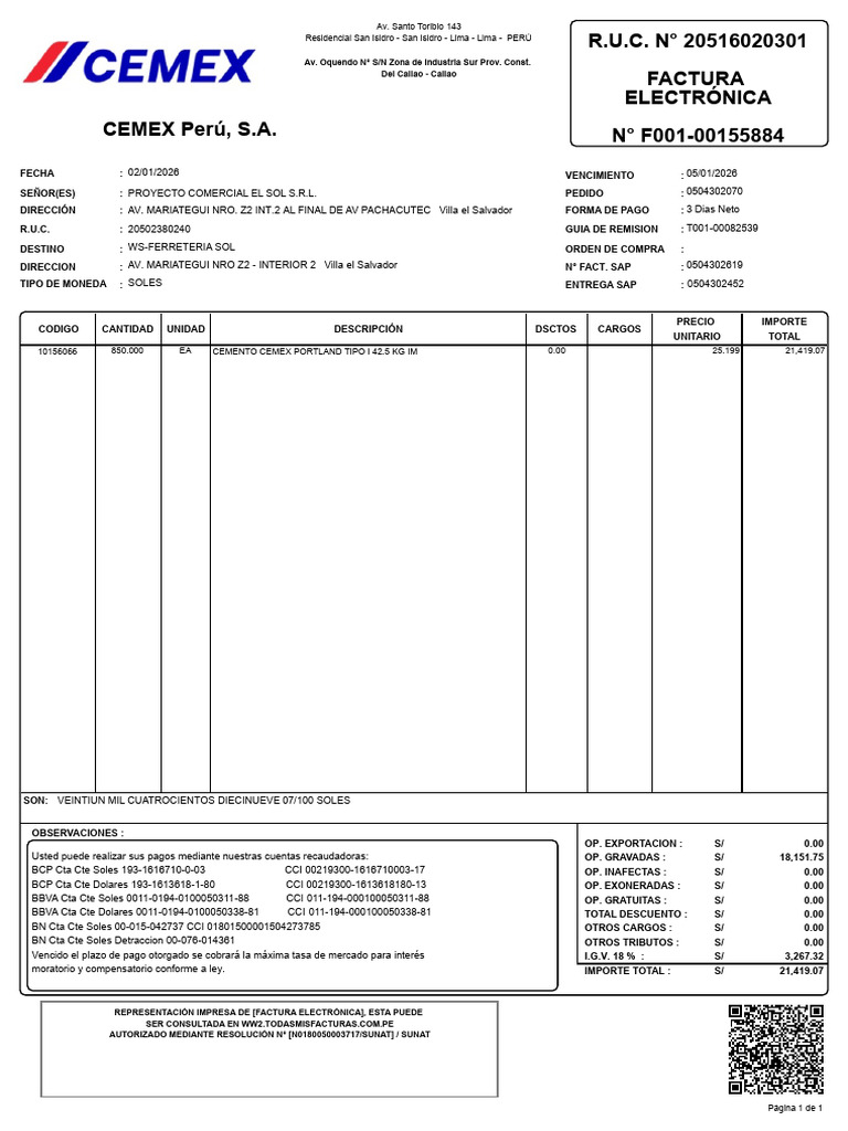 20516020301-01-F001-00155884 | PDF | Bancario