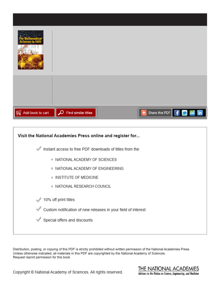 The Mathematical Sciences in 2025 | PDF | Science | Mathematics