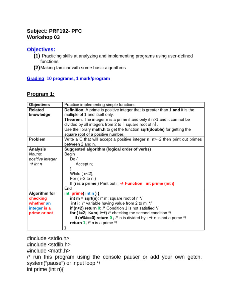 PFC Workshop03 2015 | PDF | Elementary Mathematics | Computer Programming
