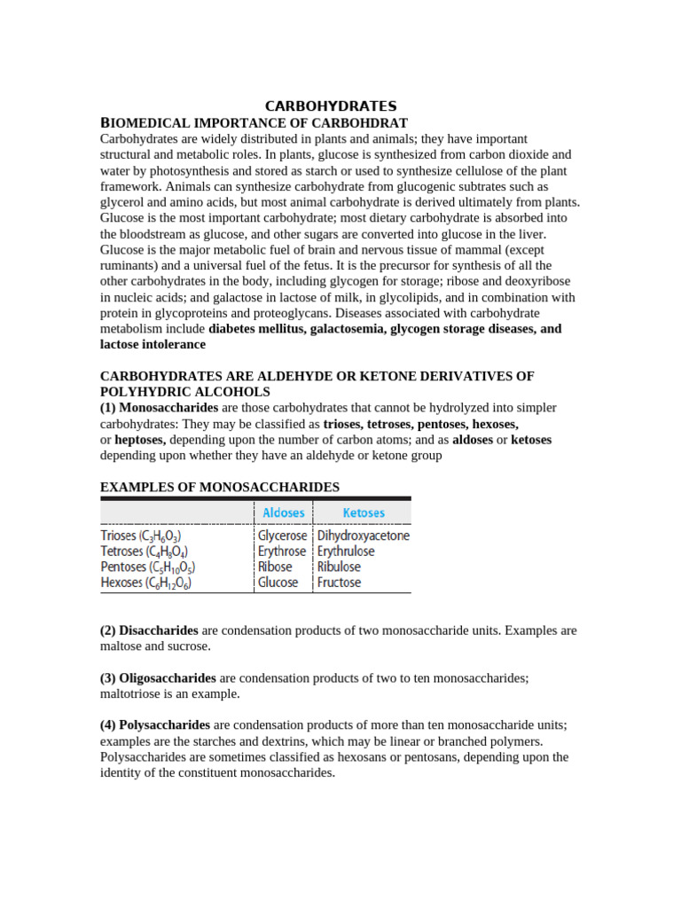 Carbohydrates Lecture Notes On Good Presentation | PDF | Glucose ...