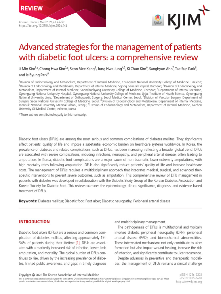 Advanced Strategy For Diabetic Foot Ulcer Management 2026 | PDF ...